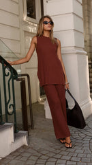 Megan Knit Top Chocolate