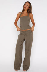 He Said She Said Pants Olive