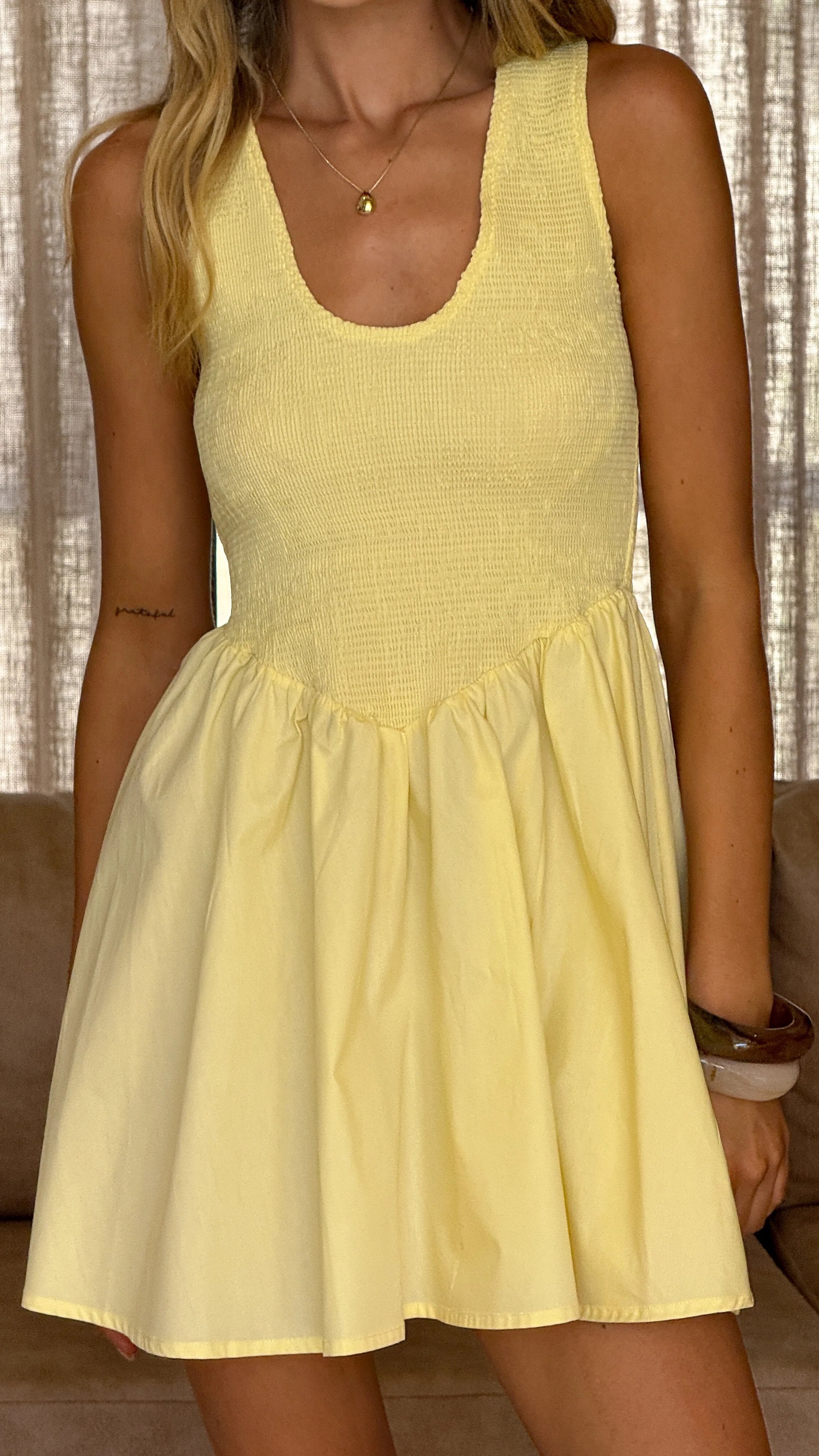 Amira Mini Dress Yellow