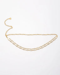 Alfred Rhinestone Chain Belt