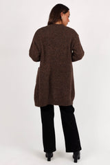 Callan Long Cardigan Brown