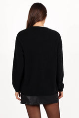 Astor Classic Button Up Cardigan Black