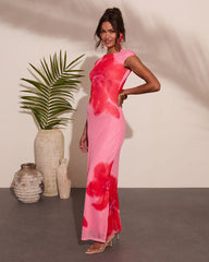 Easy Orchard Mesh Floral Maxi Dress