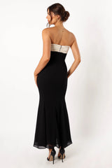 Cecilia Strapless Maxi Dress Black
