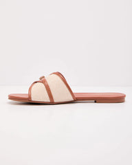 Calantha Twist Front Flat Sandals