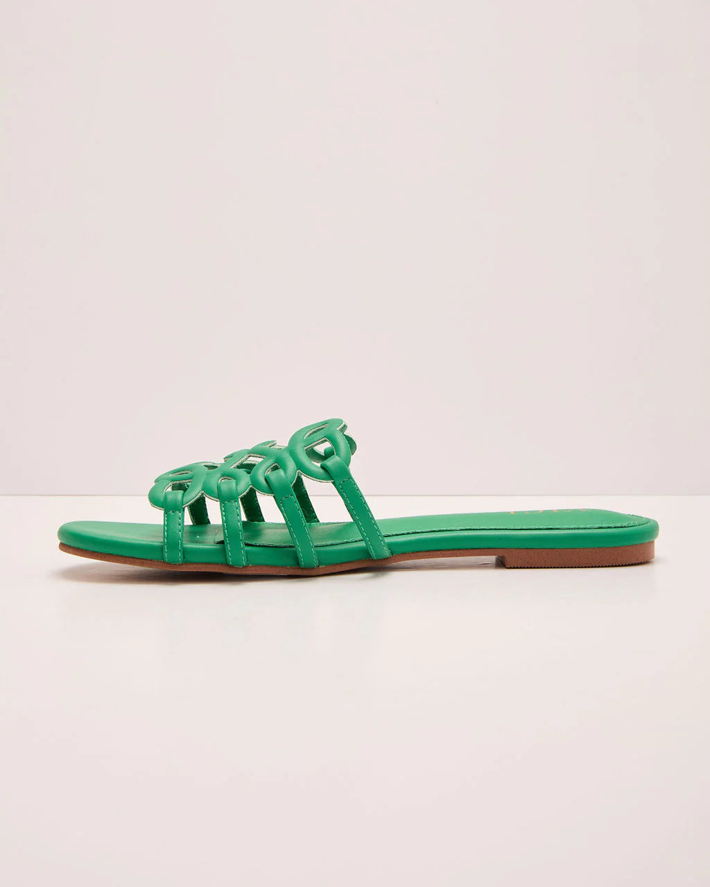 Sandy Toes Vegan Leather Petal Anagram Sandals