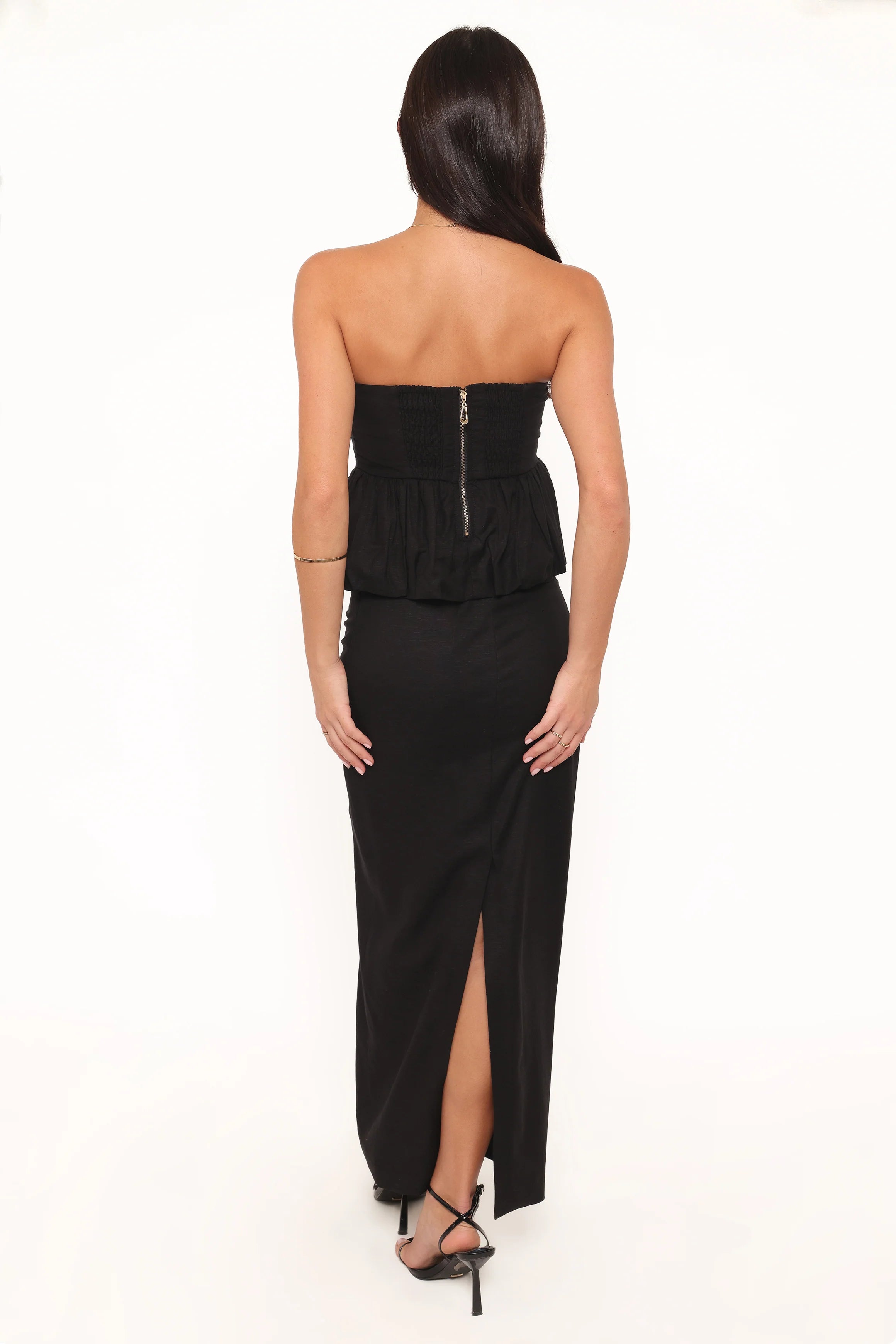 Ursa Fitted Column Skirt Black