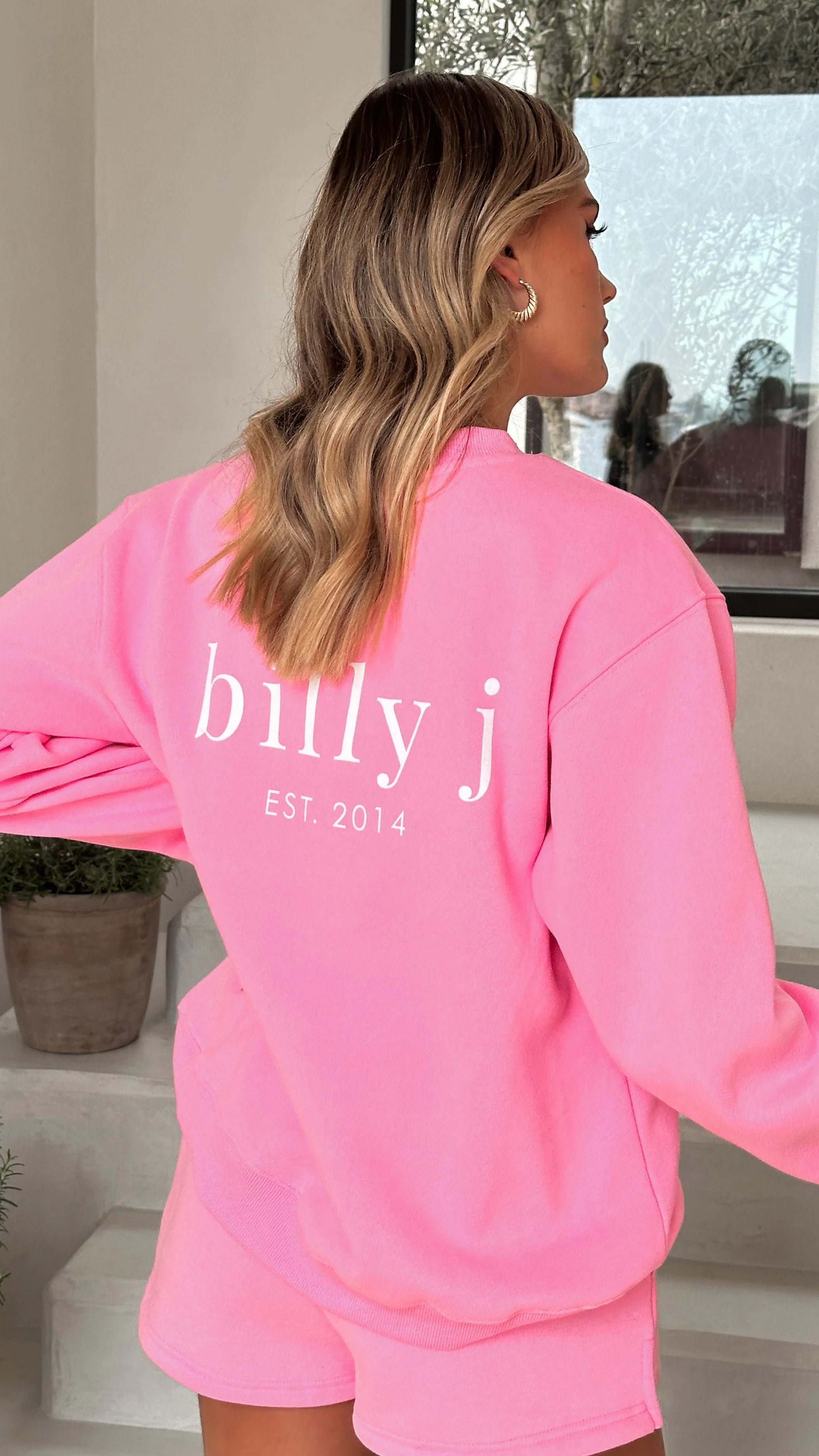 Billy J Crewneck Jumper Pink