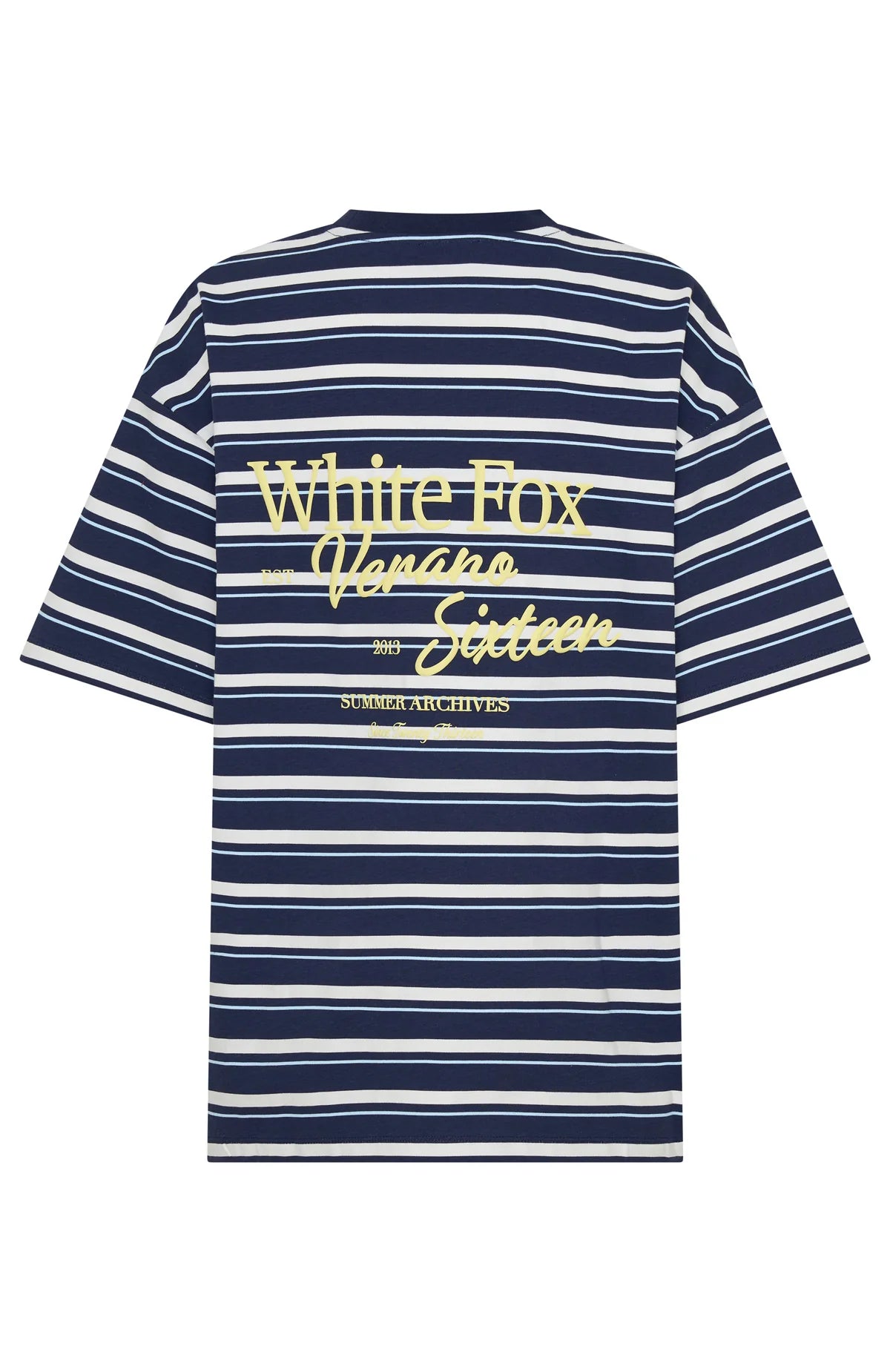Verano Sixteen Viola Oversized Tee Navy Stripe