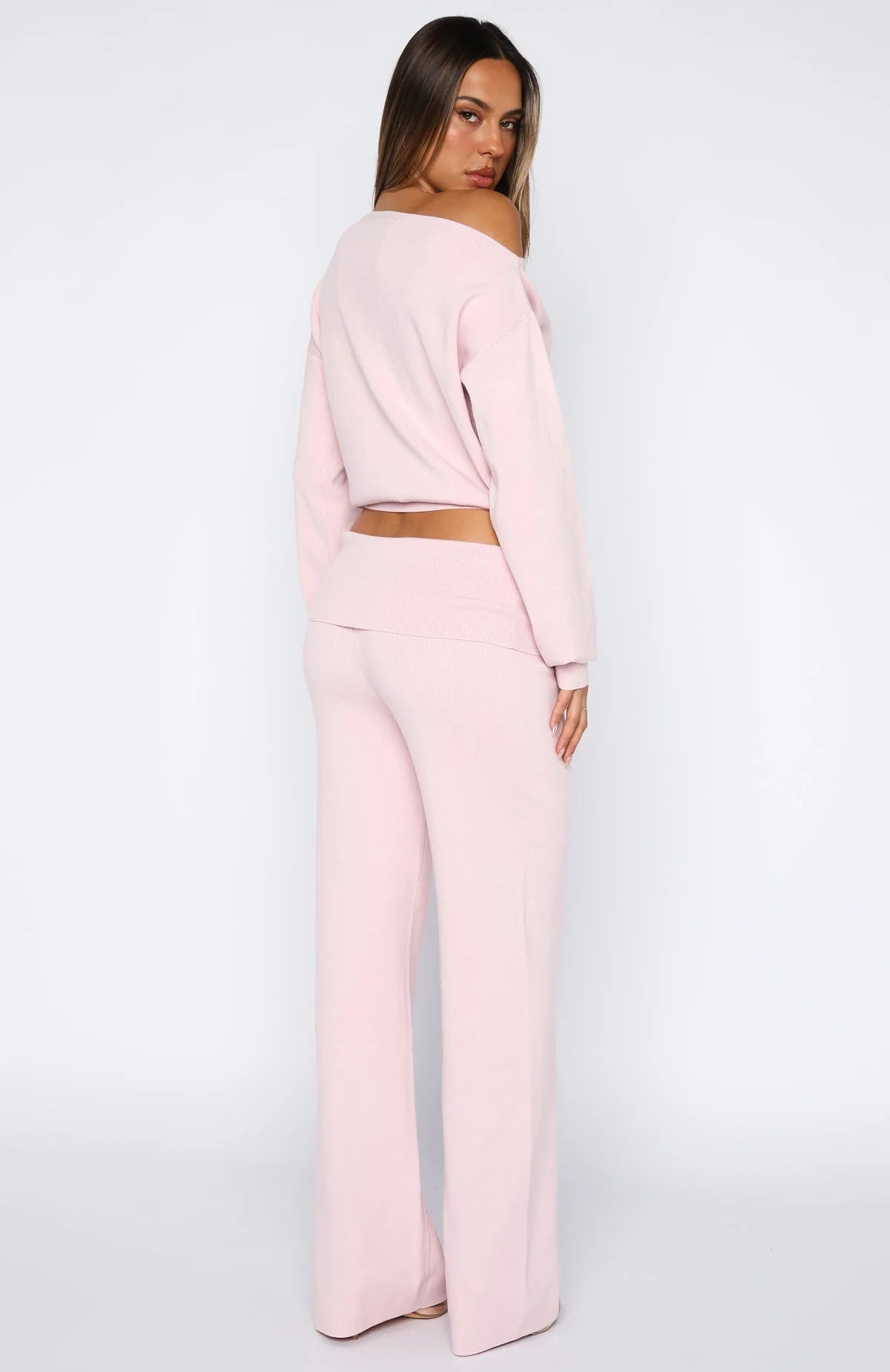 Cant Find The Words Knit Pants Pink