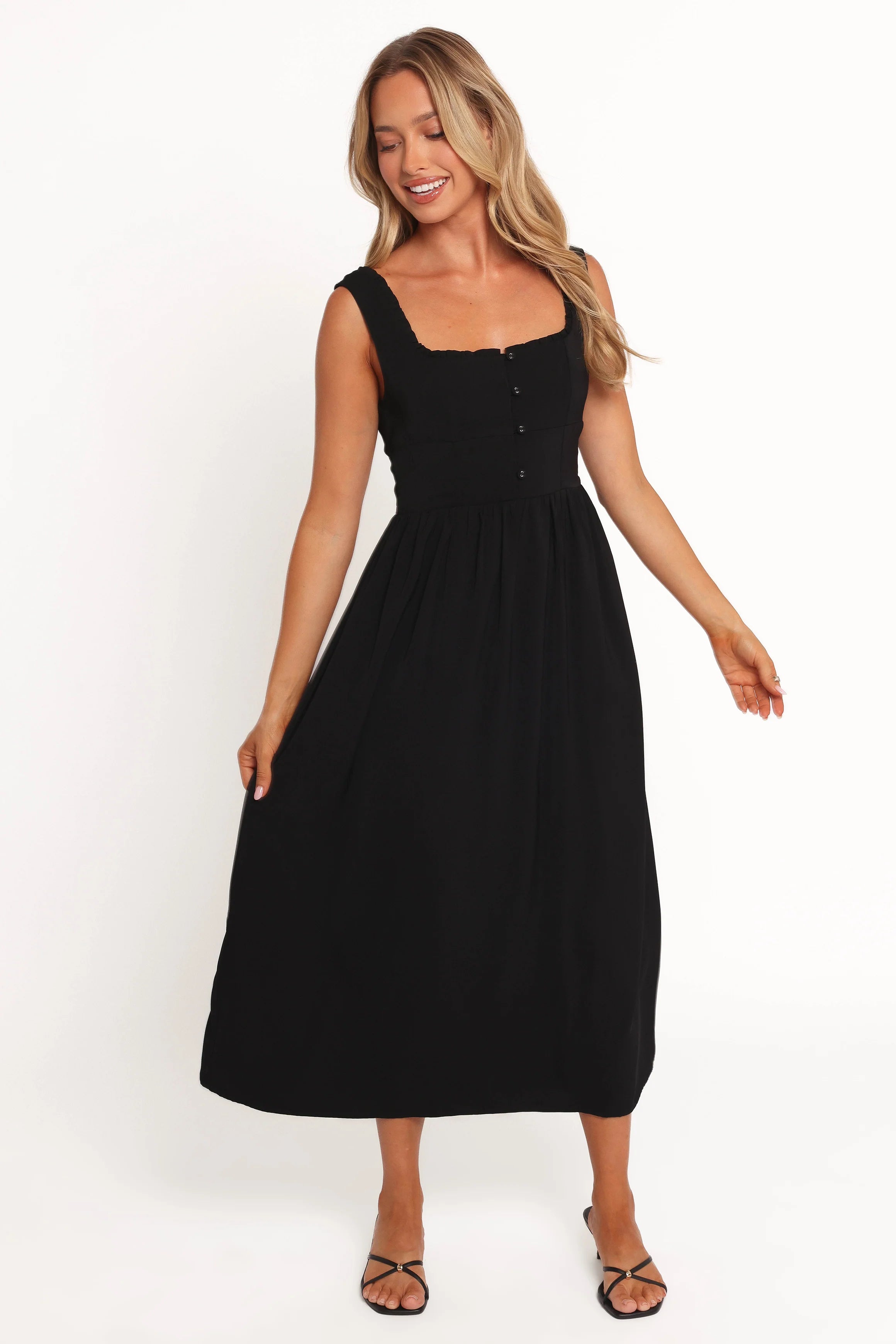 Melrose Midi Dress Black