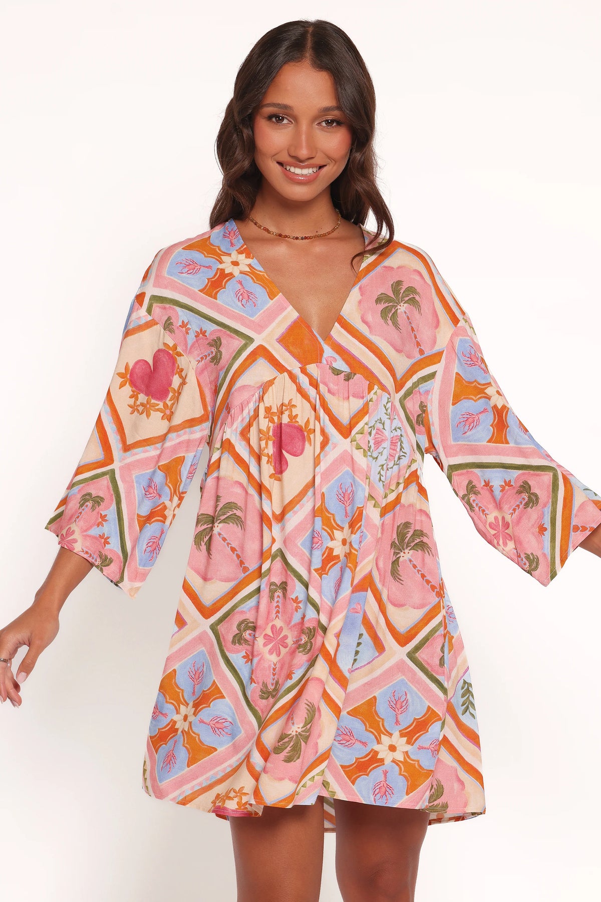 Zanna Mini Dress Multi Tile