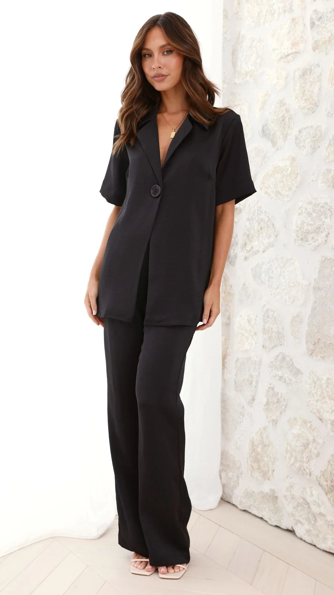 Imogen Button Shirt Black