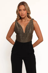 Savannah Bodysuit Black Light Gold