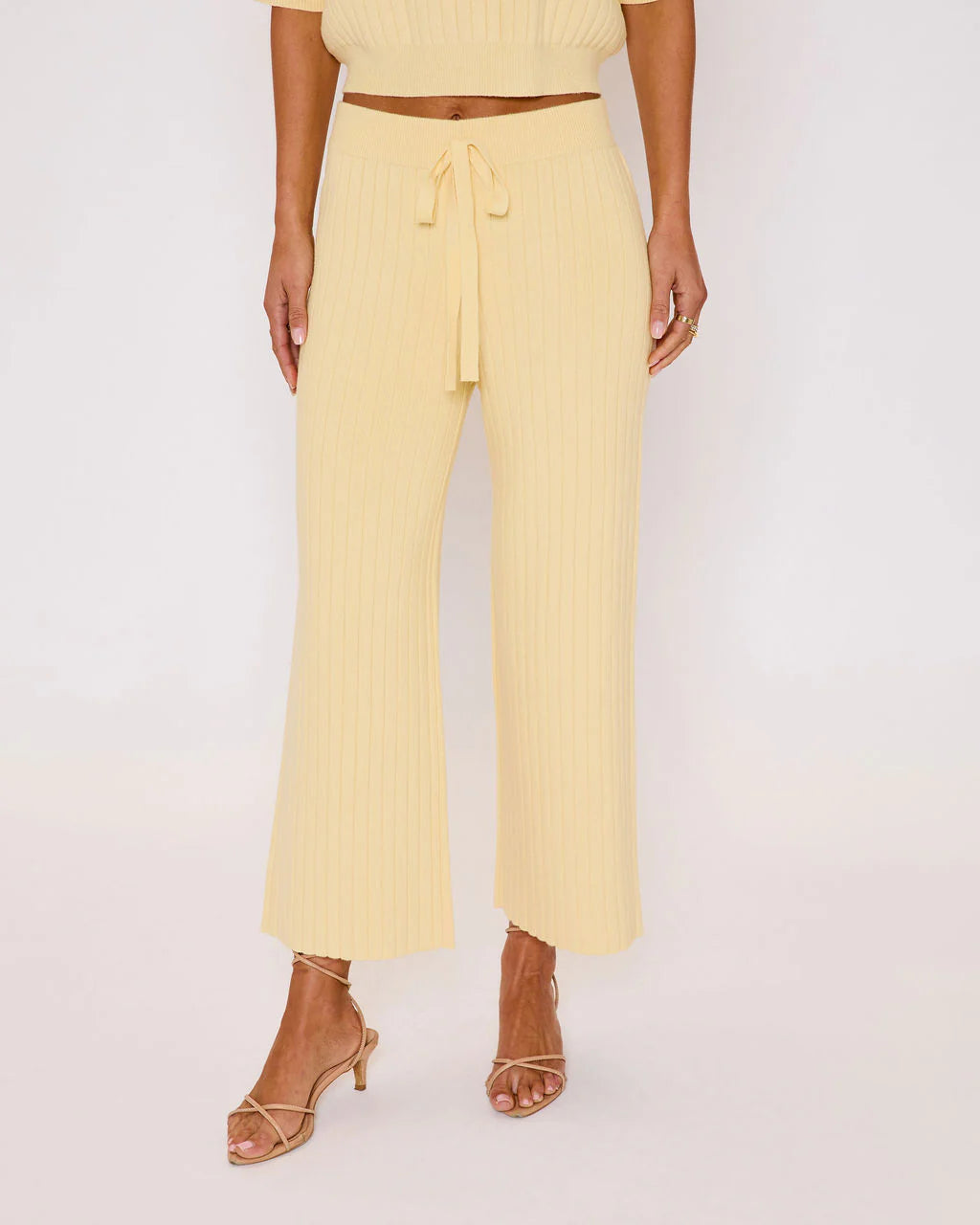 Luisah Ribbed Knit Straight Leg Pants