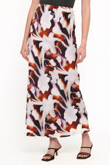 Cheryl Maxi Skirt Blurred Floral