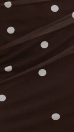 Zariah Mini Dress Brown White Polka Dot