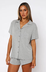 Dreamscape Pyjama Set Grey Marle