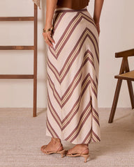 Tender Note Chevron Maxi Skirt