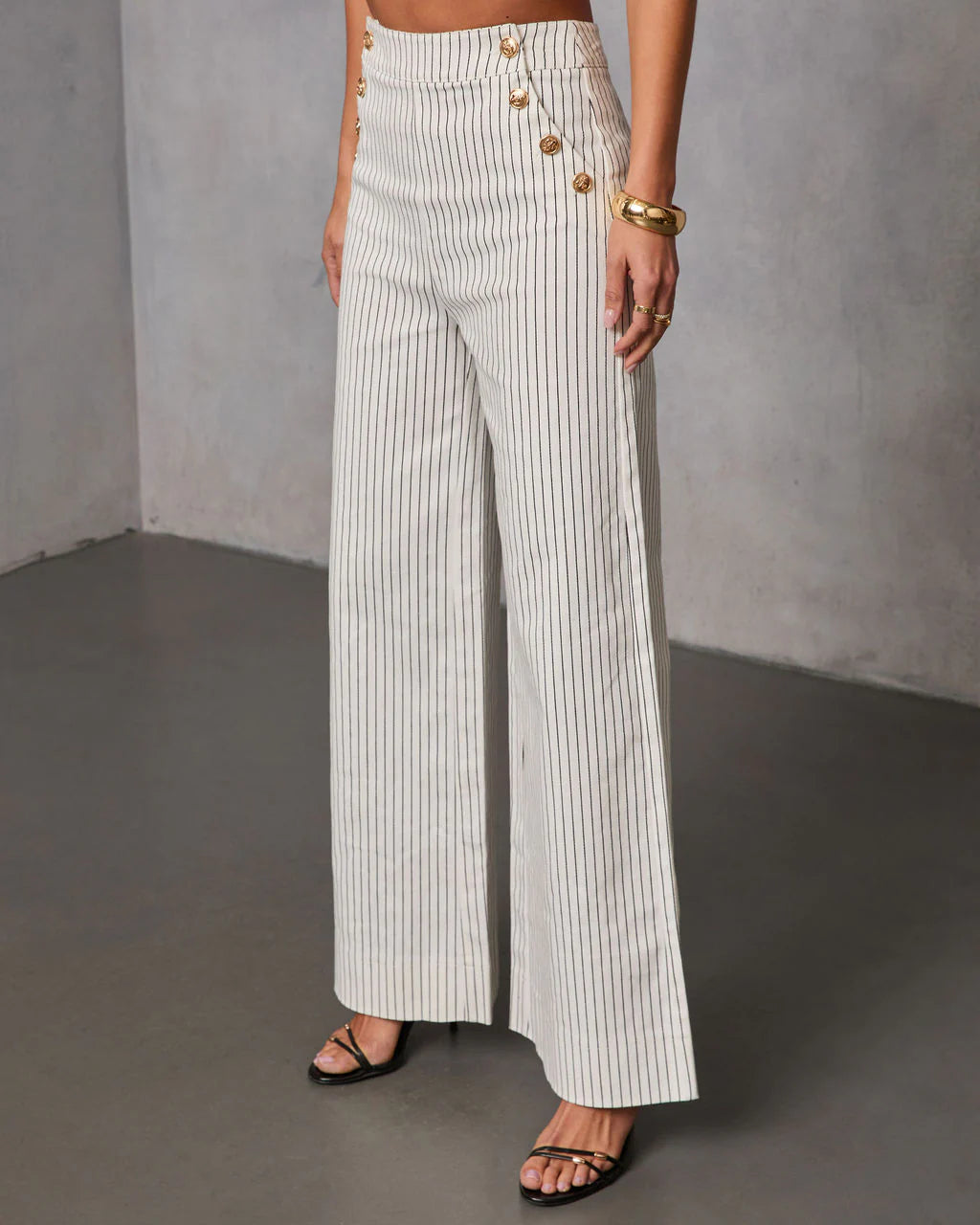 Light Touch Pinstripe Wide Leg Pants