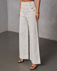 Light Touch Pinstripe Wide Leg Pants