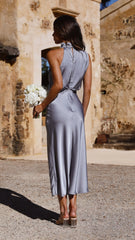 Esther Maxi Dress Steel Blue
