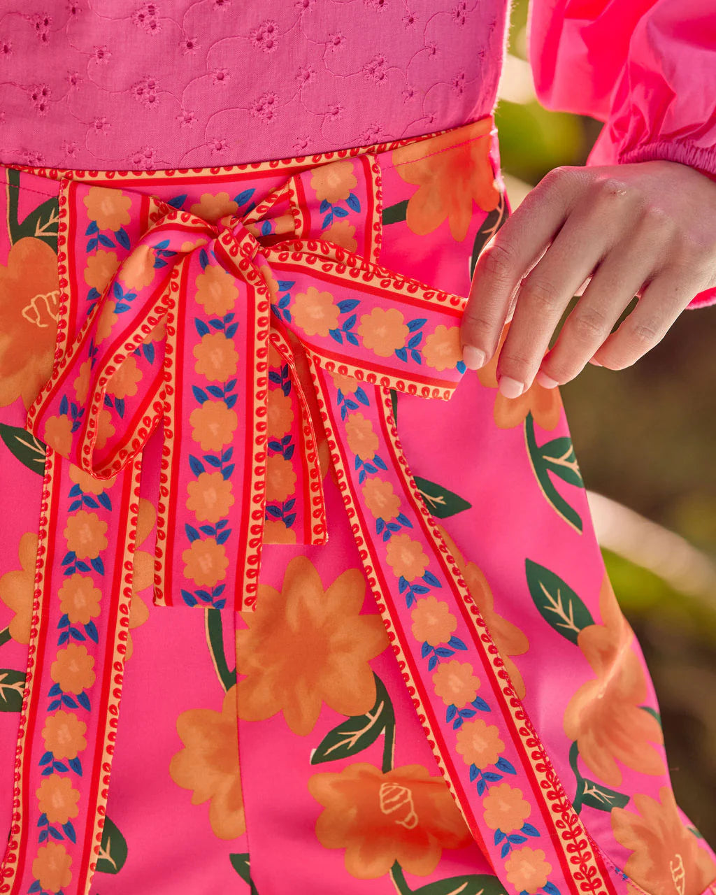 Sunlow Solace Floral Wrap Tie Shorts