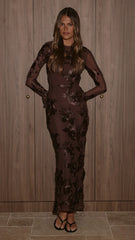 Lottie Maxi Dress Chocolate