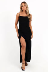 Sawyer Midi Slip Dress Black