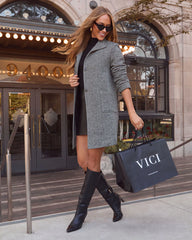 Tayshia Pocketed Herringbone Coat 20