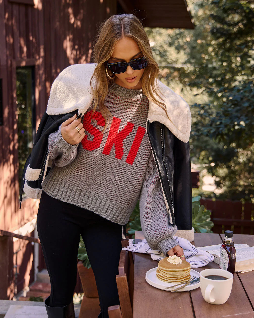 Ski Time Graphic Knit Sweater