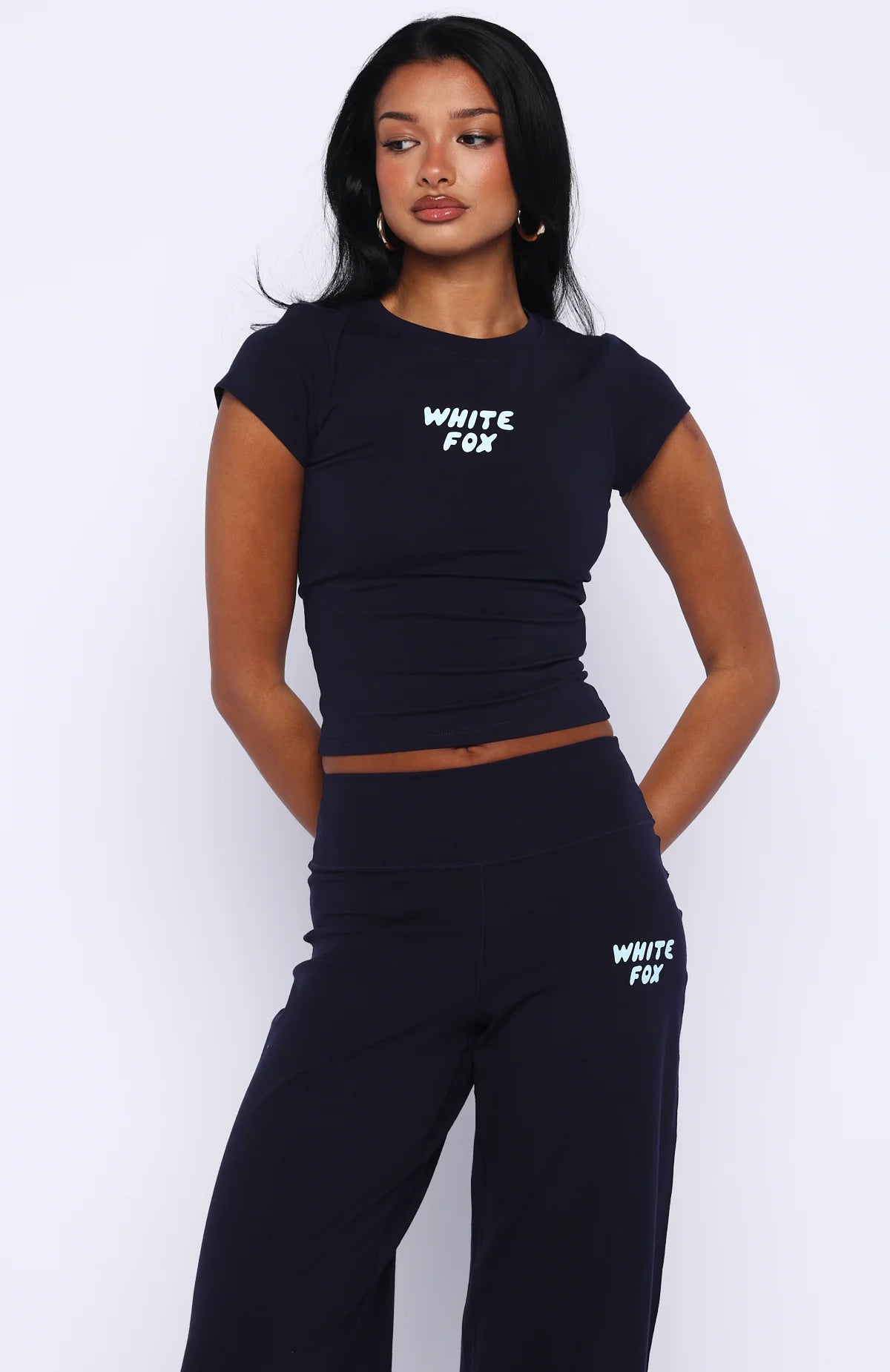 Break The Records Baby Tee Navy