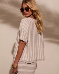 Mellow Mood Knit Short Sleeve Sweater