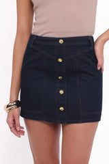 Narla Mini Skirt Dark Denim