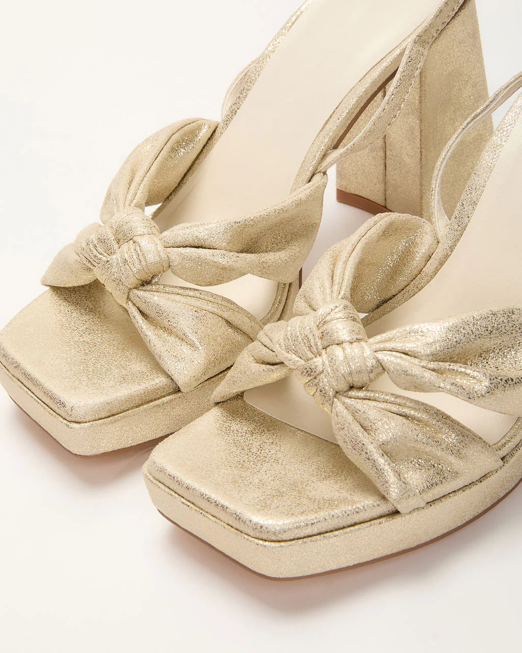 Fairydust Metallic Twist Front Heels