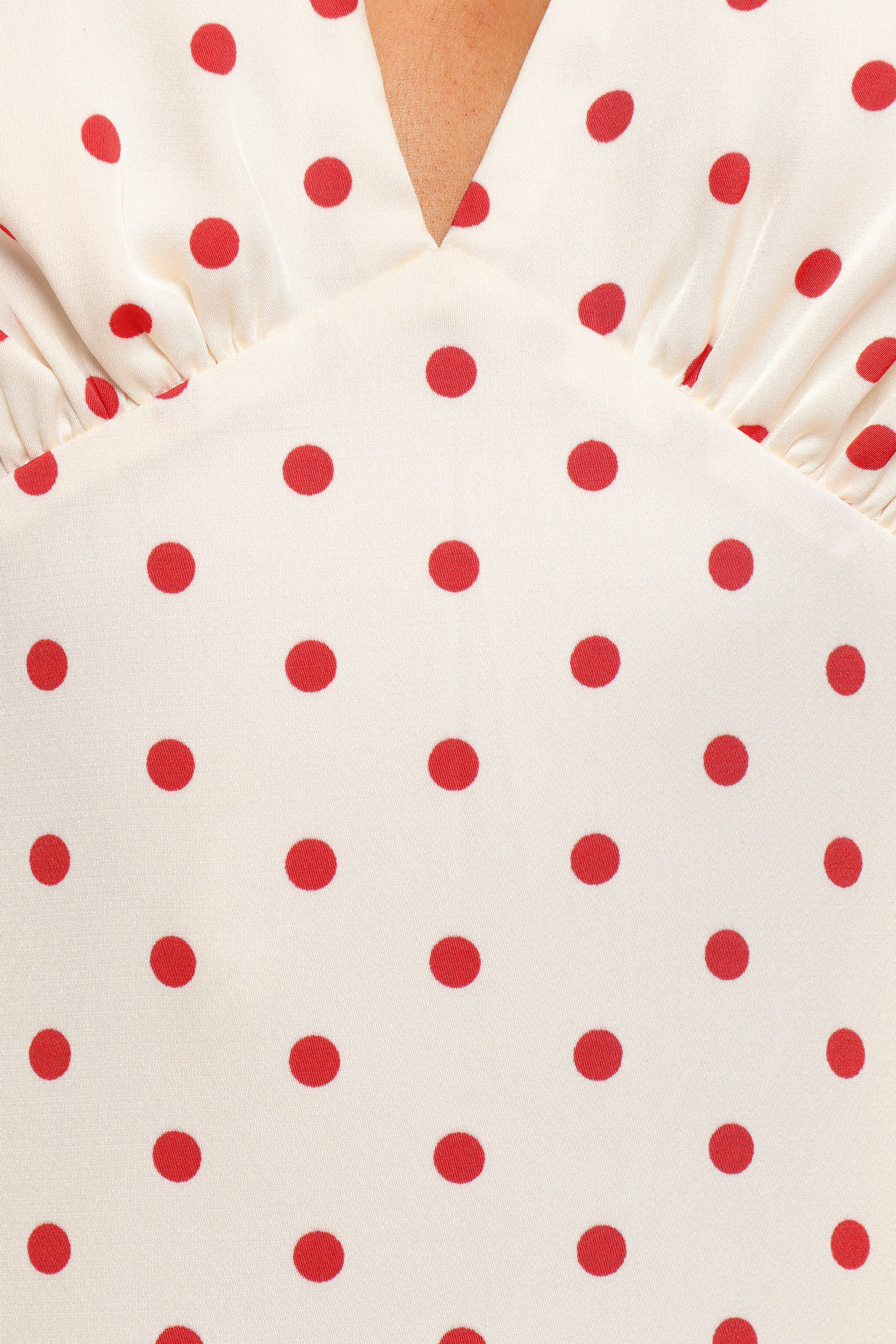 Bette Midi Dress Red Polka Dot