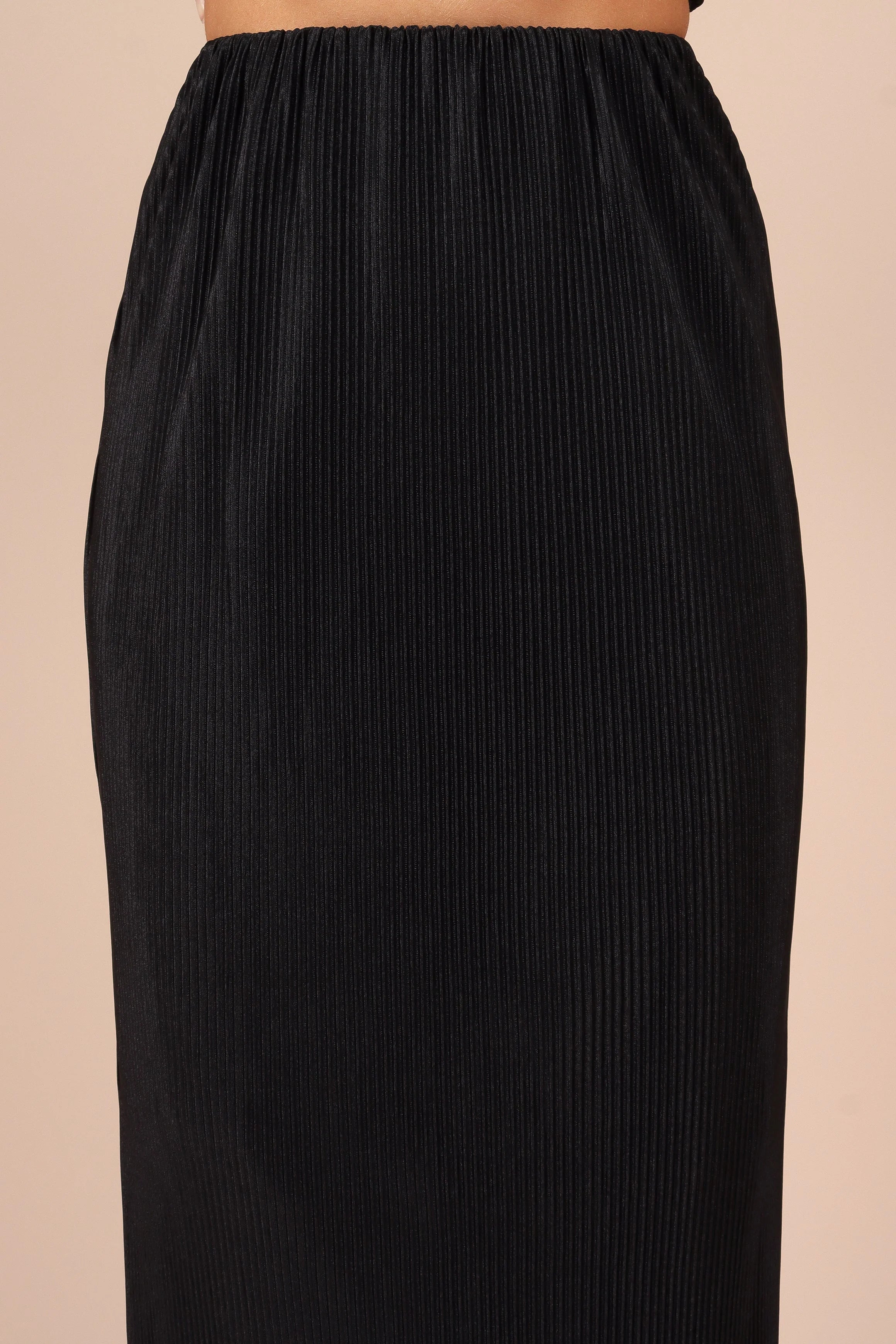 Minelli Pleat Midi Skirt Black