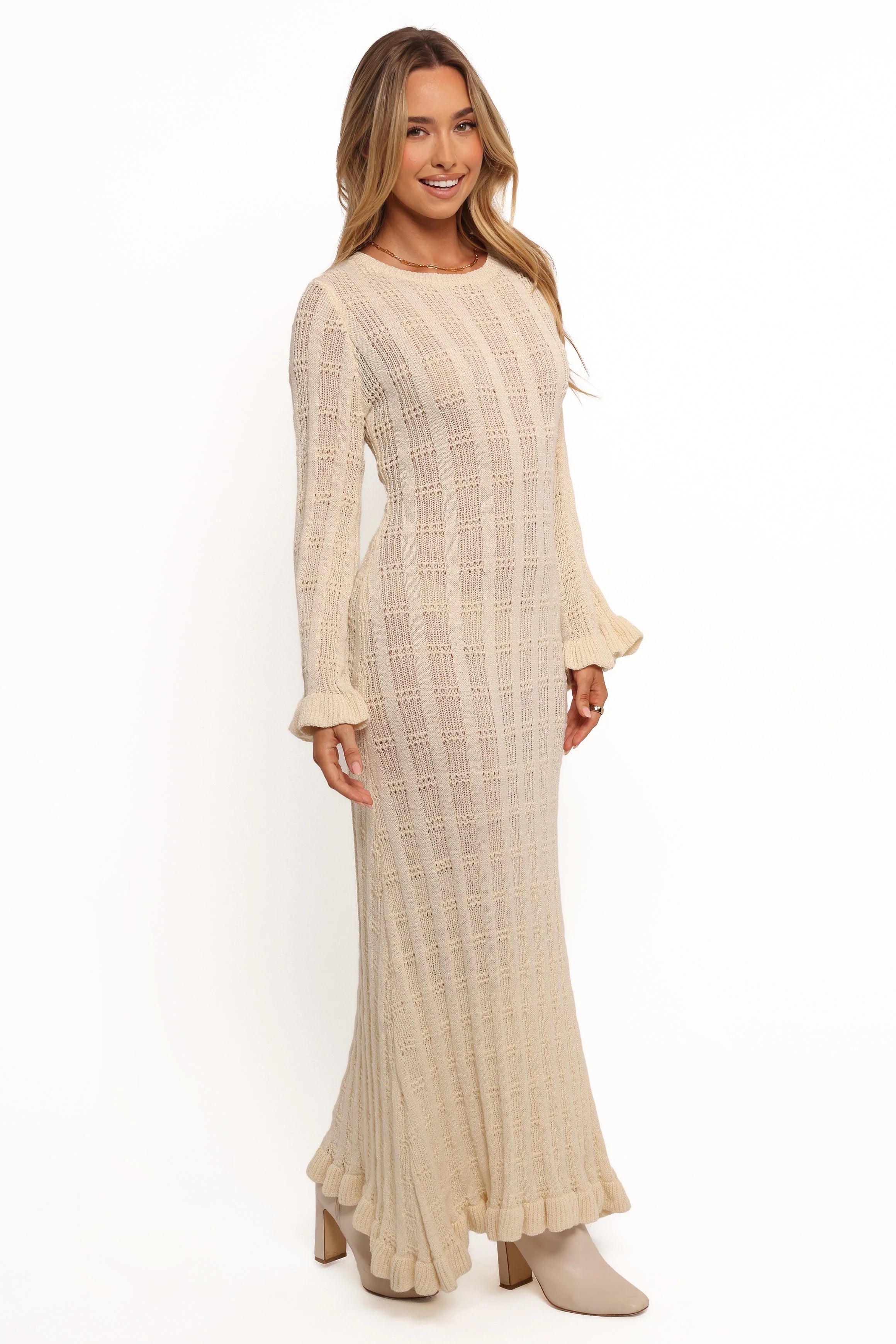 Colter Long Sleeve Maxi Dress White
