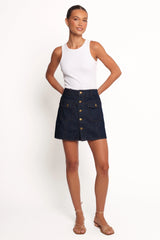 Presley Denim Skort Dark Denim