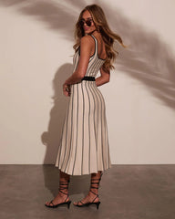 Tell Me More Contrast Midi Dress
