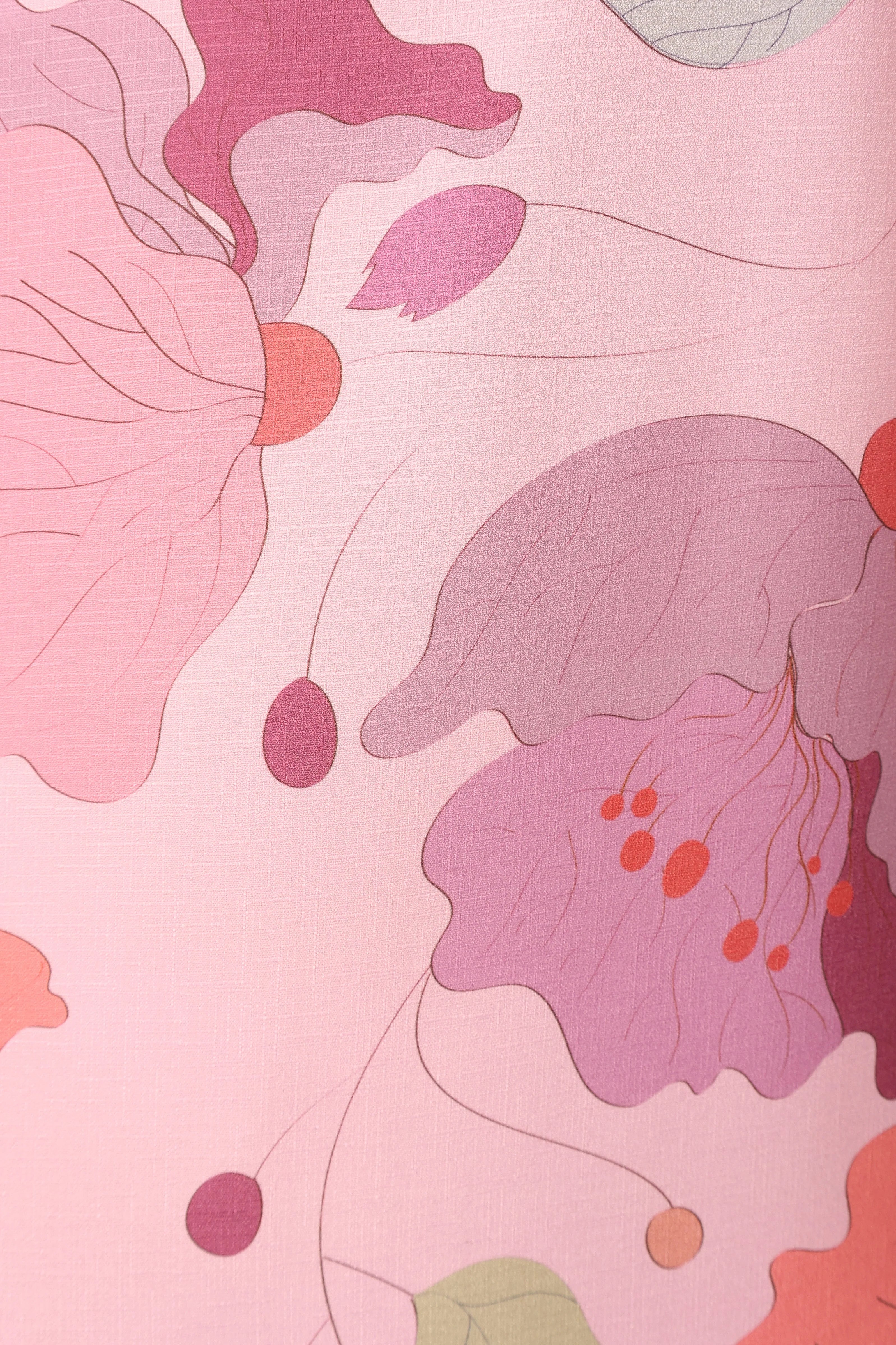 Tillie One Shoulder Maxi Dress Pink Floral