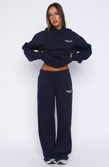 Verano Sixteen Lilia Wide Leg Sweatpants Navy