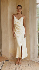 Elsa Midi Dress Yellow