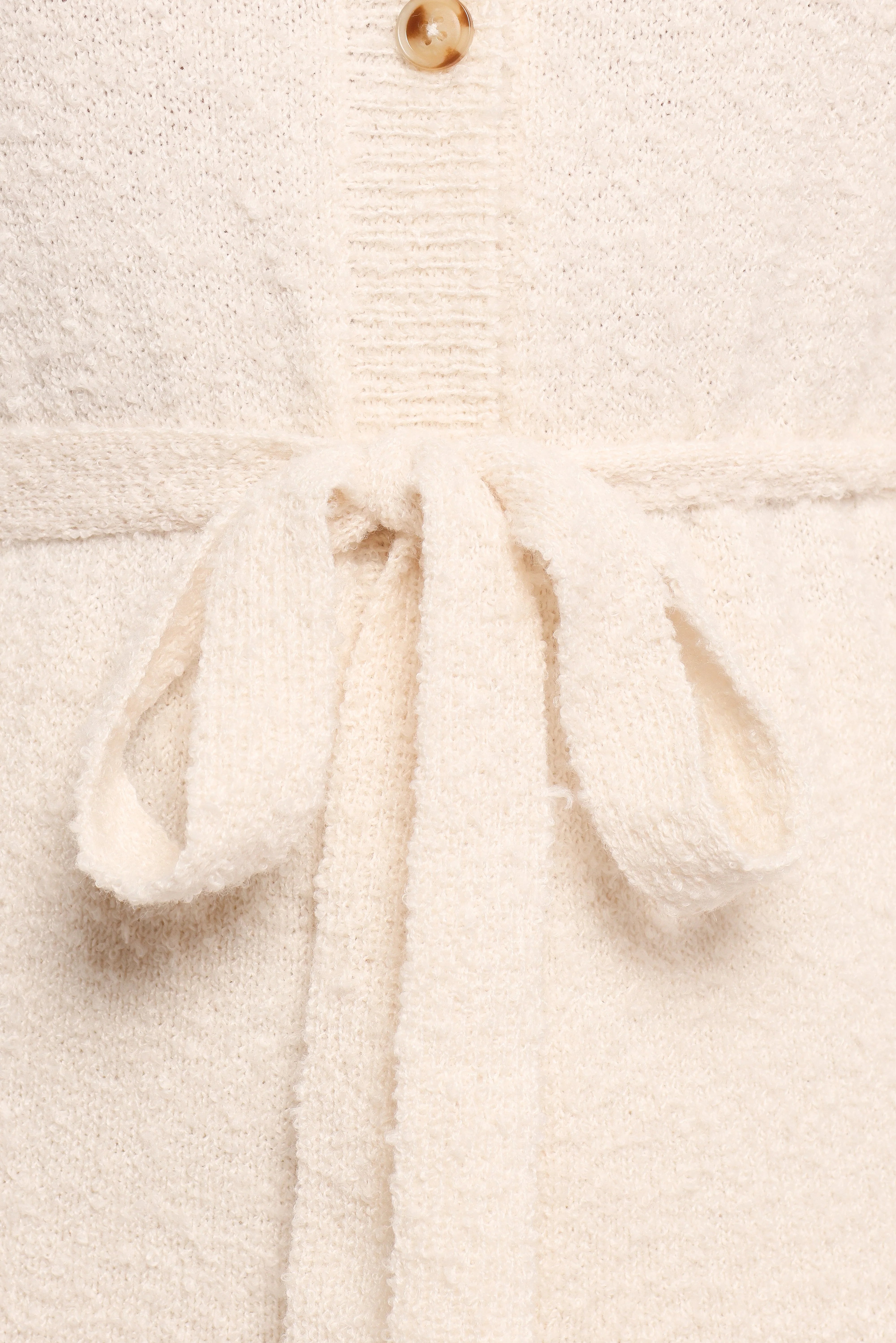 Charmelle Boucle Knit Cardigan Top White