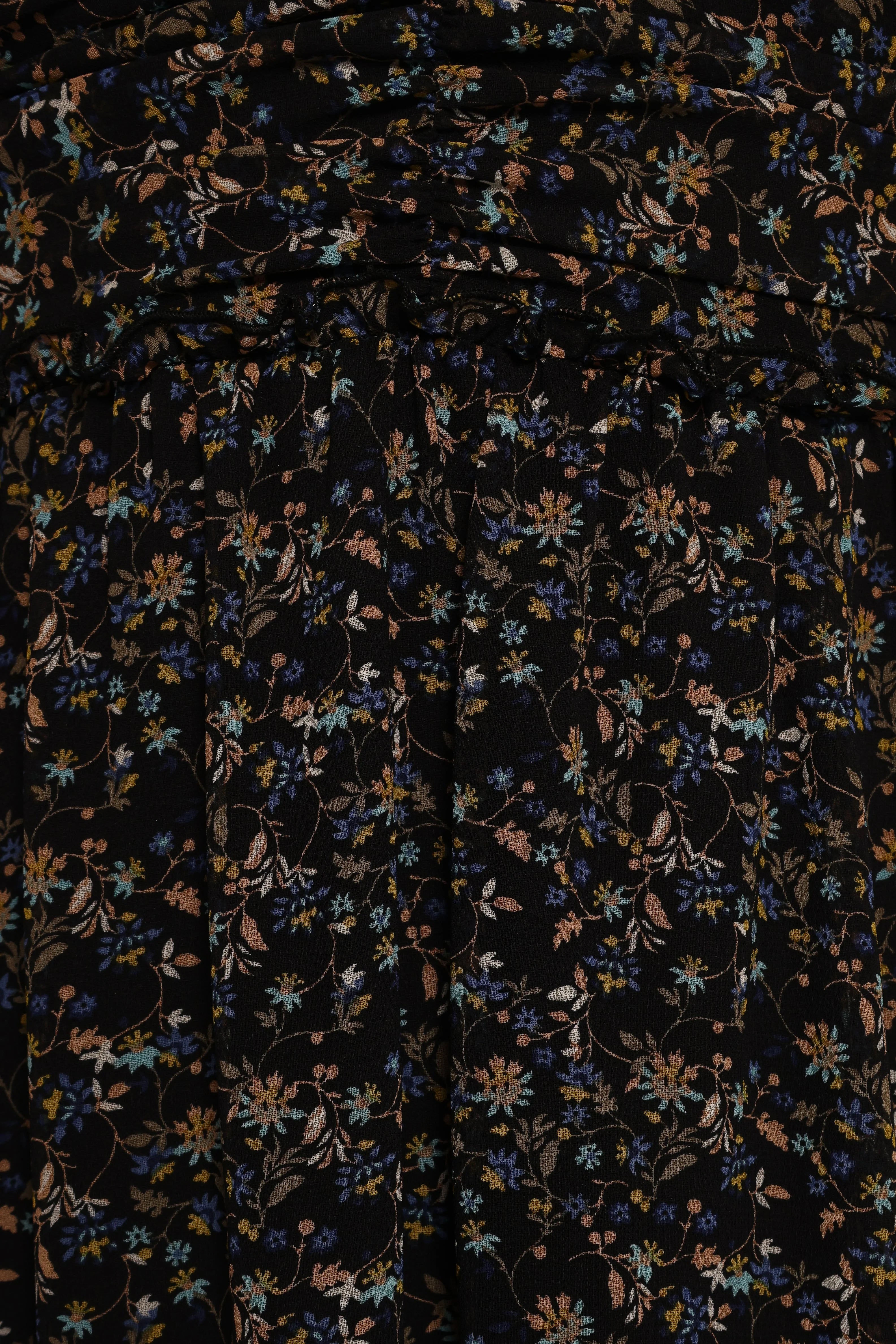 Keziah Long Sleeve Maxi Dress Navy Ditsy Floral
