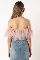 Dae Off Shoulder Bodysuit Blush