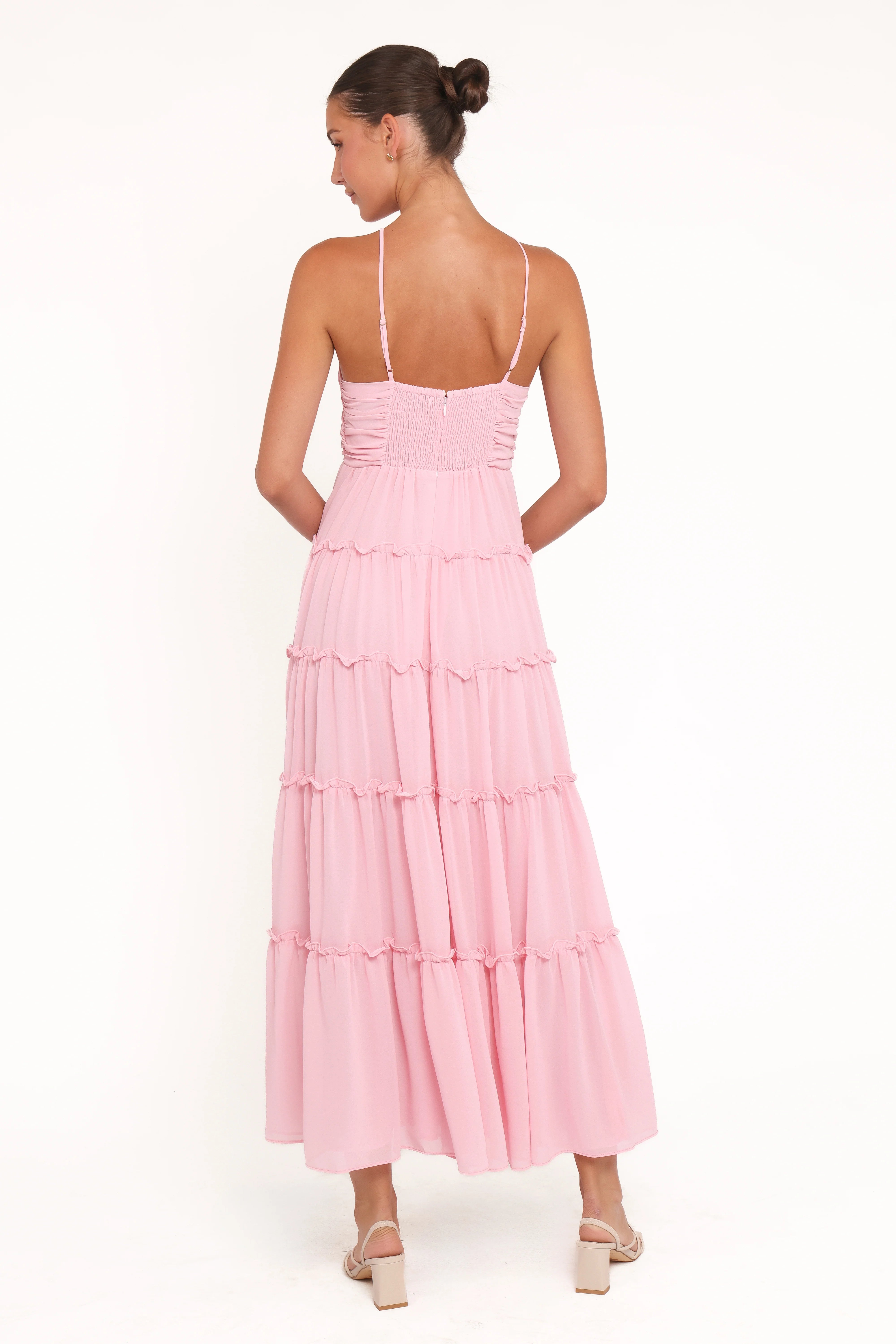 Dottie Halterneck Maxi Dress Pink