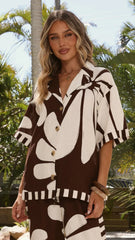 Karissa Button Up Shirt Acacia Print
