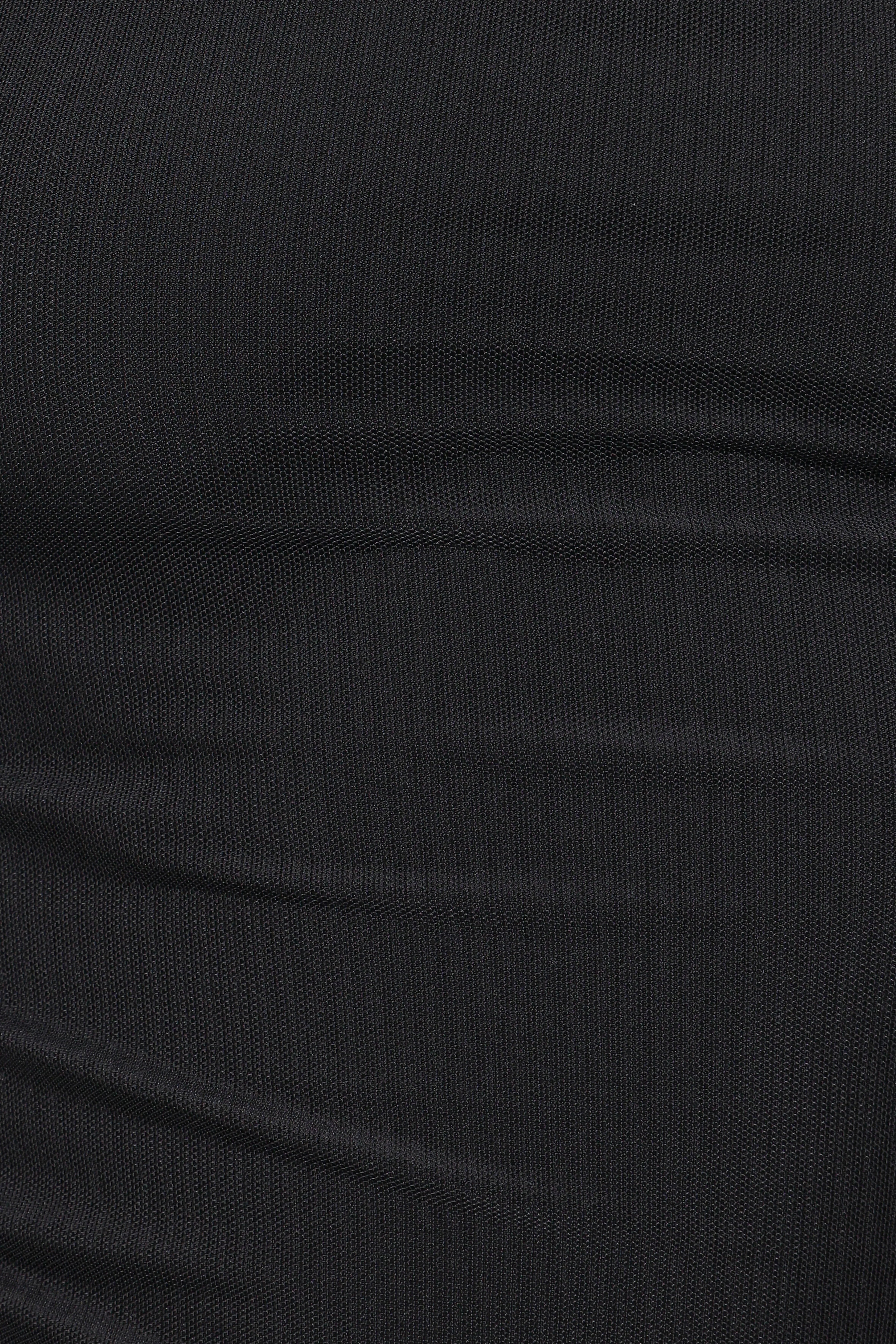Carlie Mesh One Shoulder Top Black
