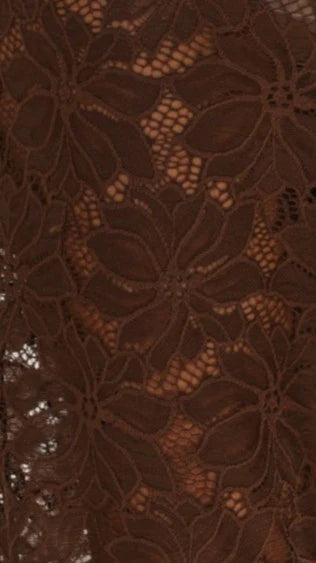 Yvette Top and Lace Pants Set Chocolate